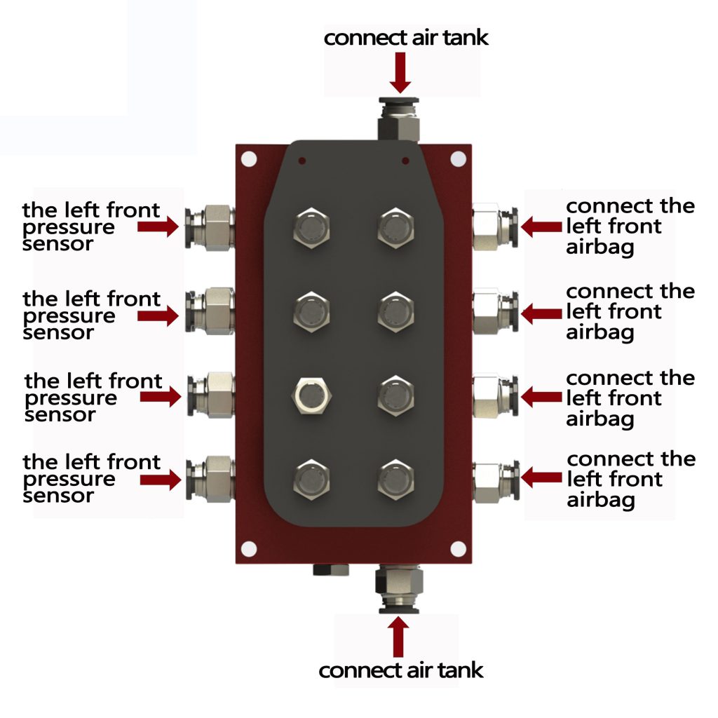 Air suspension solenoid valve 4 corners connection