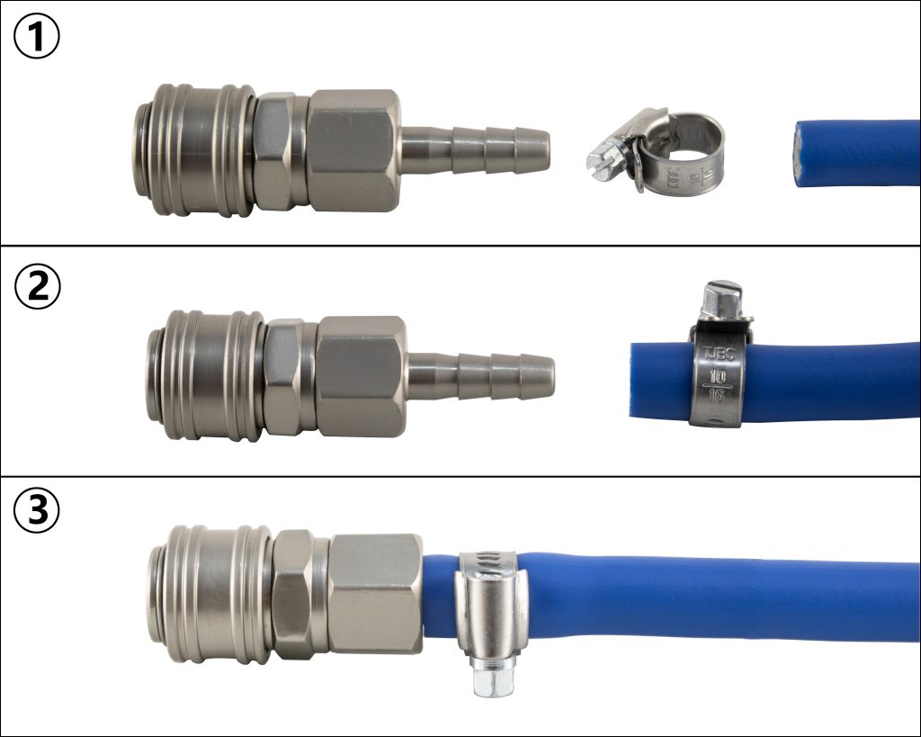 How to assemble the hose clamp