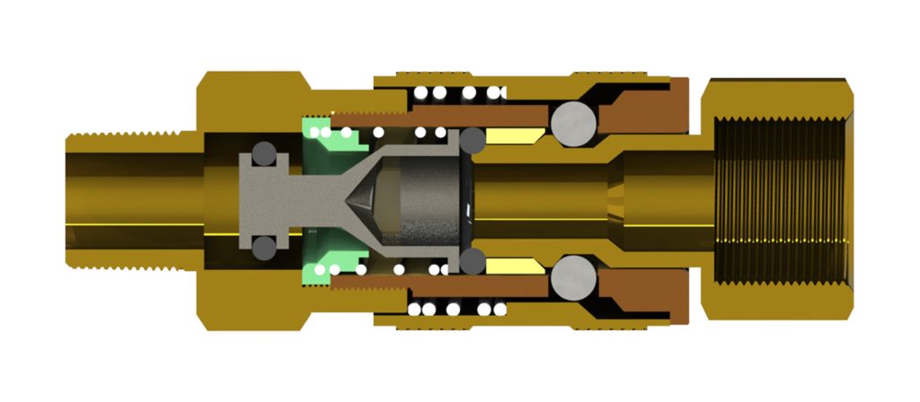 Single Shut Off Air Couplers-coupled