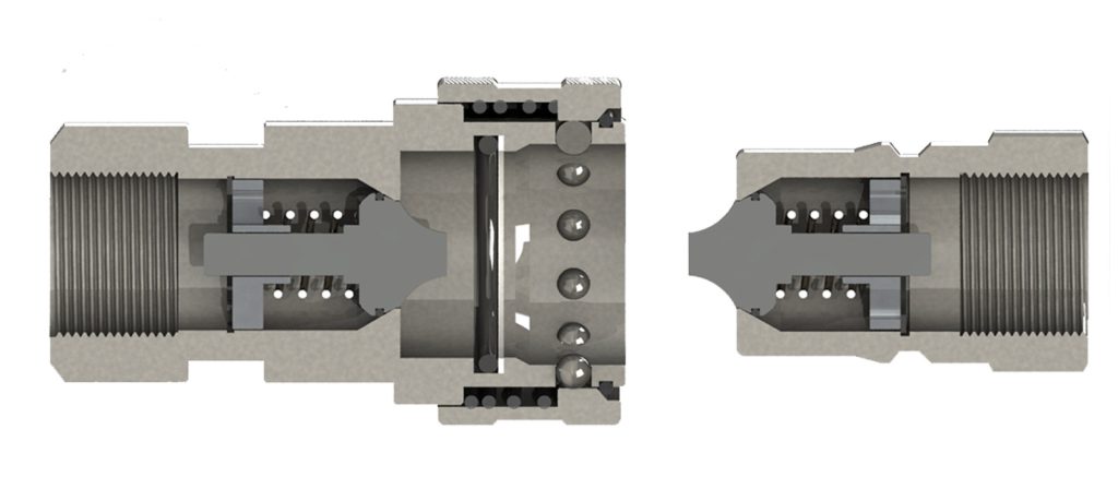 Double Shut Off Hydraulic Couplings-discconected