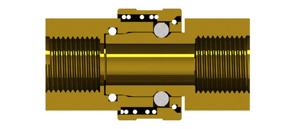 Open type hydraulic quick coupling-coupled