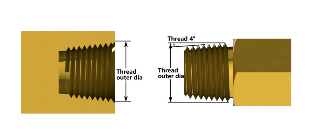 NPT thread configuration