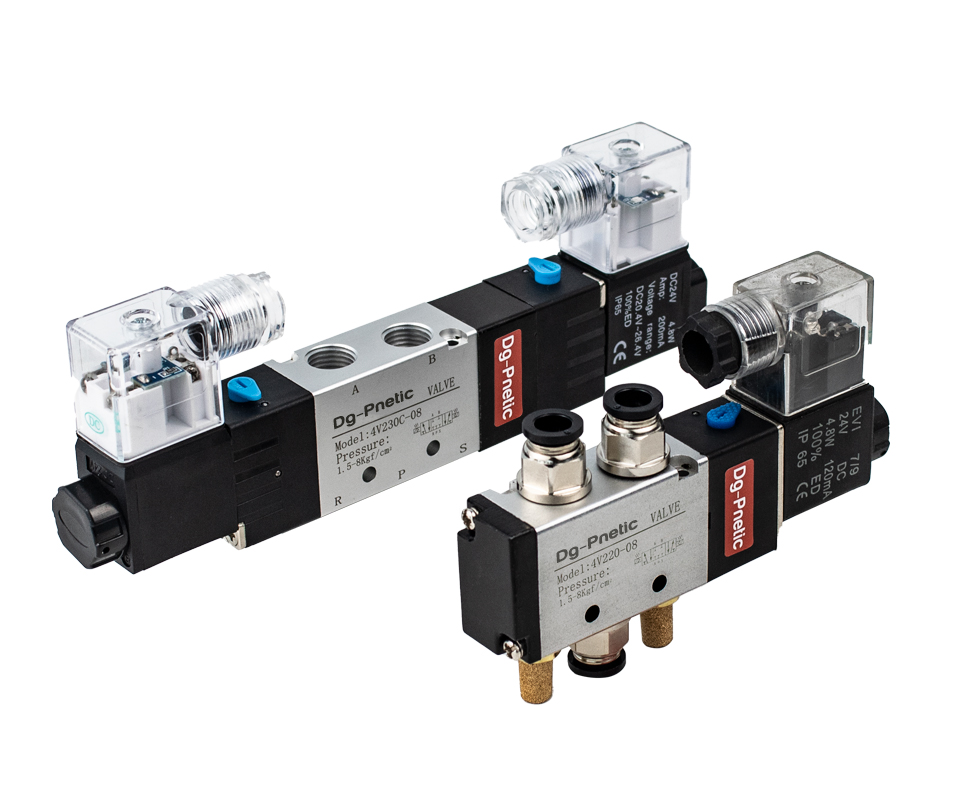 1/4 inch solenoid valve 4V200 2ways 5 ports