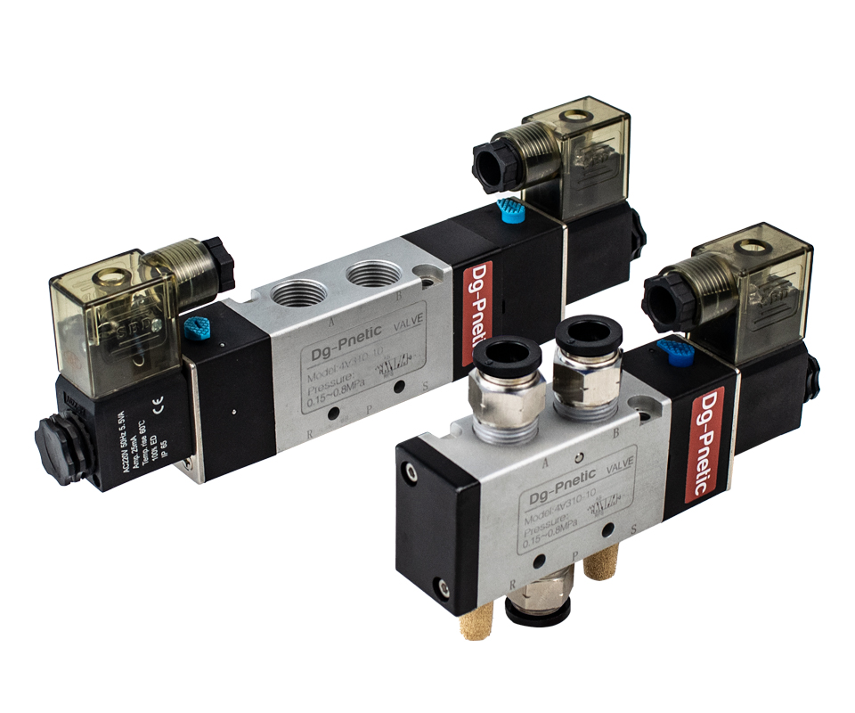 3/8 inch solenoid valve 4V300 2ways 5 ports