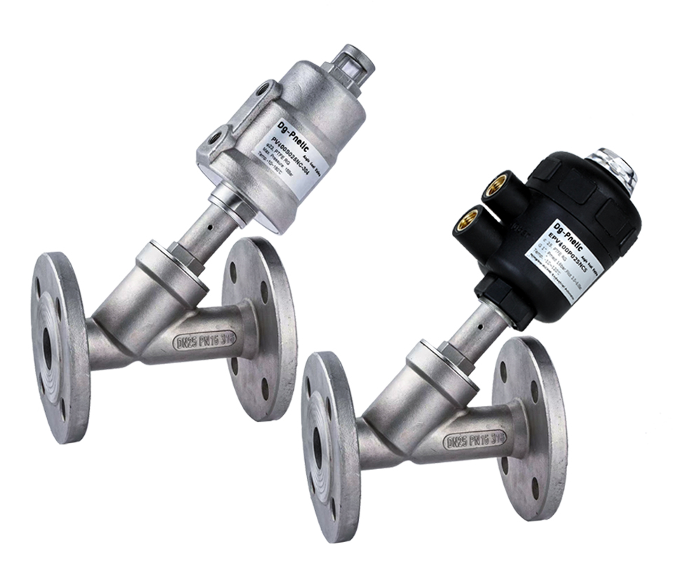 PV400 Flange end mode angel seat valve
